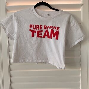 Pure Barre Women’s Cropped White Team Tee